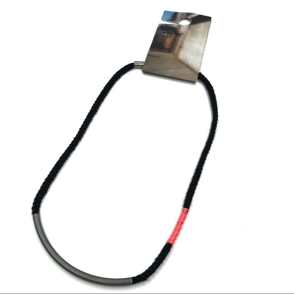 3/$30 Black & Gray Shoelace Necklace